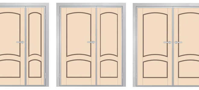 Возможные размеры межкомнатных двухстворчатых дверей