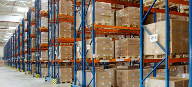 Фронтальные стеллажи для склада