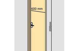 Размеры дверного проема для двери в 60 см