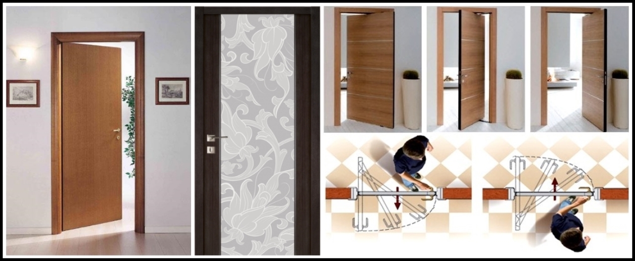 Глухие, со стеклом триплекс и поворотные роторные дверные полотна