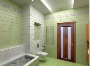 Стеклянные двери в ванную 