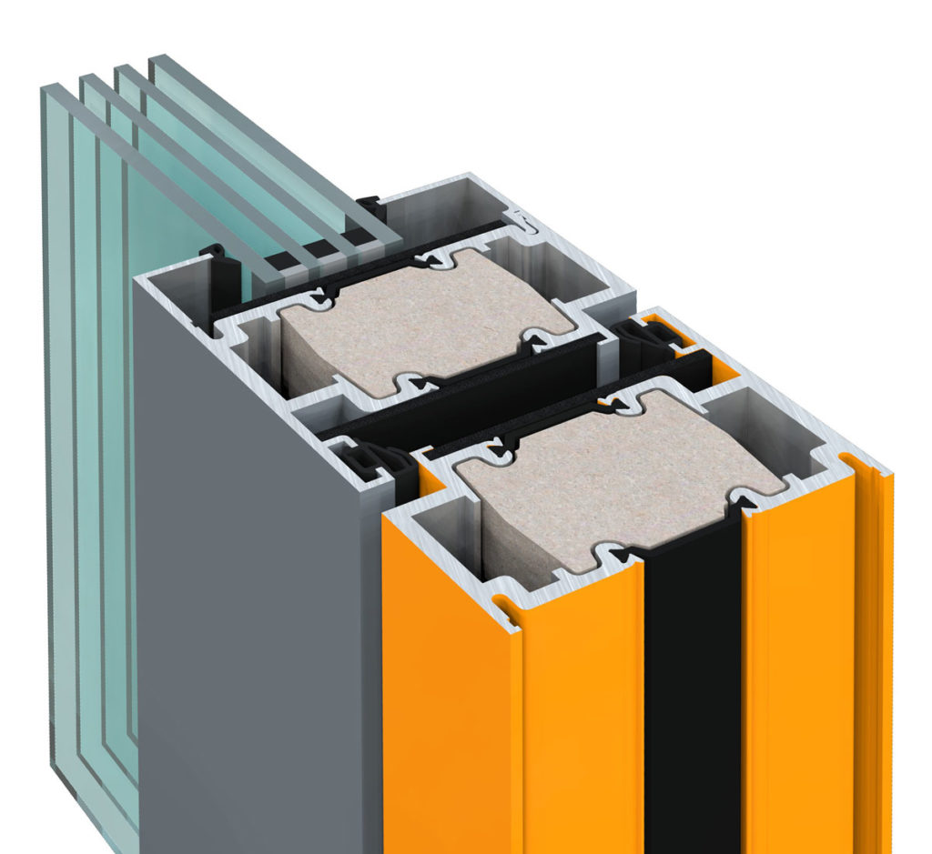 Конструкция алюминиевой двери