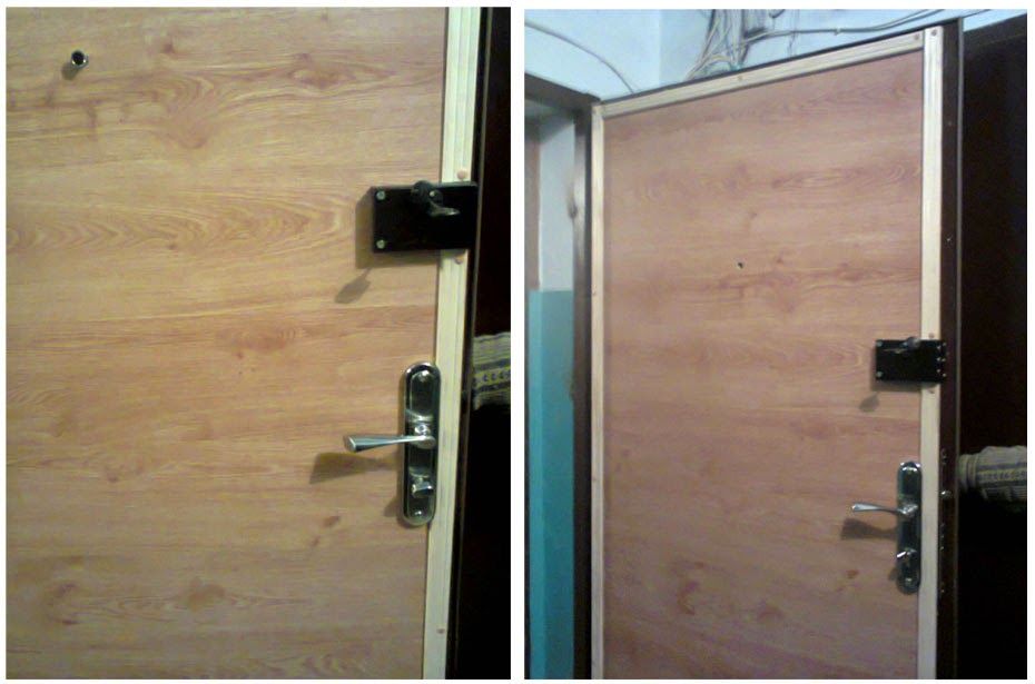 Дверь, отделанная ламинатом