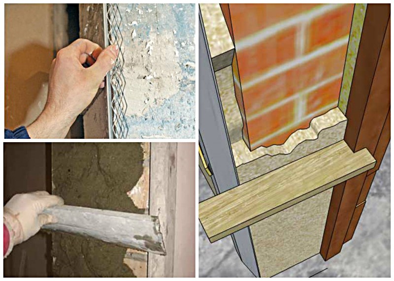 Оштукатуривание проема входной двери
