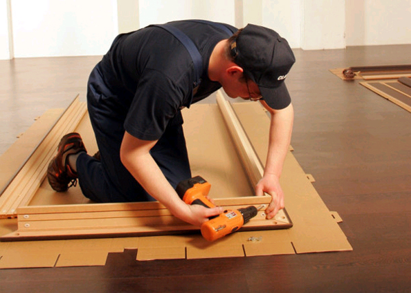 Сборка дверной коробки 